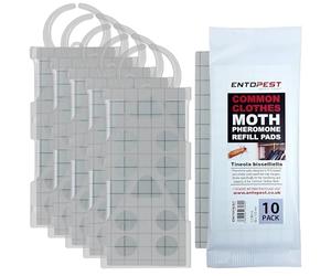 EntopeTraitement antimites Entopest | 10 recharges et 5 Supports réutilisables | Traitement antimites pour garderobe | Bandes antimites | Pastilles adhésives antimites | Pièges à Mites à phéromones