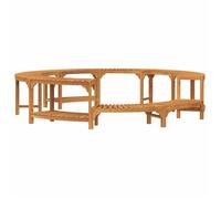 Entourage de bain à remous - Bois d'acacia massif - Extérieur - Jardin - Marron - 255x255x55,5 cm