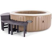 Entourage de spa 4 places rond - INTEX - 28515 - 2 pieces medium + 2 pieces hautes - Léger et résistant UV