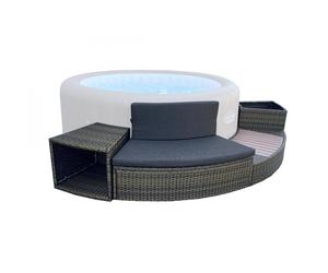 Entourage rotin pour spa Bestway Lay-Z-Spa Ø 200 cm - Gris Anthracite