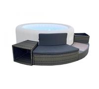 Entourage rotin pour spa Bestway Lay-Z-Spa Ø 200 cm - Gris Anthracite