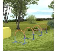Entrainement - Agility Dog Agility Training Set 4 pièces bleu/orange 88x64x95cm - Parcours d'obstacles chien avec sac transport