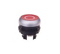 Eaton 216628 Bouton-poussoir plat rouge 0, à verrouillage, Bouton + interrupteur, Rouge