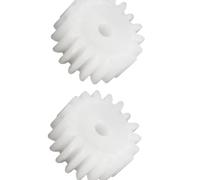 Entraînement cylindrique Engrenage droit en plastique, 2 pièces, 1 Module, 1M 19 T, dents droites, engrenage plat, diamètre 21mm, épaisseur 8mm, engrenage cylindrique à 19 dents Machines à crémaillère