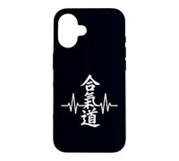 Entraînement d'arts Martiaux Aikido Kanji Heartbeat Pulse Coque pour iPhone 16