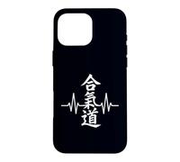 Entraînement d'arts Martiaux Aikido Kanji Heartbeat Pulse Coque pour iPhone 16 Pro Max