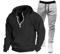 Entraînement de Football de Sport Large et Pantalon Homme Automne/Hiver 2024 à la Mode Casual Polaire grande taille, Noir #3, L