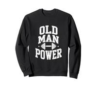 Entraînement de Gym Vintage avec Un Vieil Homme drôle et Puissant Sweatshirt
