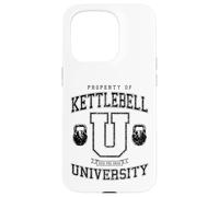 Entraînement de Gym Vintage Varsity Fitness de la Kettlebell University Coque pour iPhone 15 Pro
