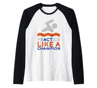 Entraînement de l'équipe de Natation comme Un Nageur Champion Manche Raglan