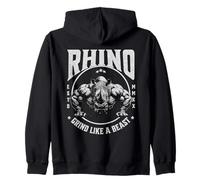 Entraînement de Motivation avec Rhino Grind Like a Beast Pushup Gym Sweat à Capuche
