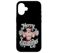 Entraînement de Musculation Amusant Merry Squatmas Santa Coque pour iPhone 16