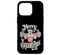 Entraînement de Musculation Amusant Merry Squatmas Santa Coque pour iPhone 16 Pro