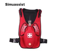 Entraînement de premiers secours Heimlich gilet d'entraînement entraîneur d'étouffement avec gilet de blocage trachéal portable modèle d'enseignement de l'infarctus adulte Adult BLUE