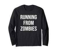 Entraînement Physique Running from Zombies Funny Runner Gym Manche Longue