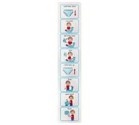 Entraînement visuel de la propreté - Autocollant pour tableau des toilettes - Suivi de routine - Motif et indépendance renforcée - Application facile pour la salle de classe - 10,7 x 63 cm -