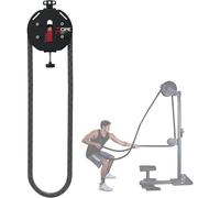 Entraîneur à Corde sans Fin, Poulie Réglable, 4m Nylon, Musculation Maison | Résistance 5-30kg, Câble Tressé, Poignées Antidérapantes, Fixation Murale, Boxe, Cardio, Dos, Bras, Sac de Transport