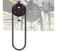 Entraîneur à corde sans fin, système de poulie à câble portable, équipement d'entraînement complet du corps, corde en nylon de qualité supérieure, résistance réglable, utilisé pour les exercices Red