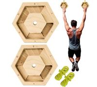 Entraîneur à la force des doigts - Fabriqué en bois hexagonal - Planche de suspension en bois pour l'entraînement d'escalade - Pour entraînement, escalade, fitness, entraînement à la maison