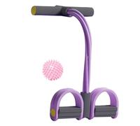 Entraîneur À Tension Pédale - Système De Traction Élastique, Corde D'étirement Quatre Brins, Outil pour Muscler Les Abdominaux, Accessoire Musculation Compact en | Kit Corde d'exercice Entraînement F