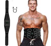 Entraîneur Abs Ems,Stimulateur Musculaire,Ceinture De Tonification Abdominale Électrique,Recharge Usb,Taille,Ventre,Perte De Poids,Gymnastique À Domicile,Masseur De Fitness
