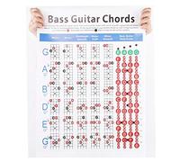 Entraineur D Accords Guitare Basse À 4 Cordes Tableau Des Accords De Guitare，Affiche Facile D'instructions Pour Débutants，Papier D'art Super Résistant À L'usure