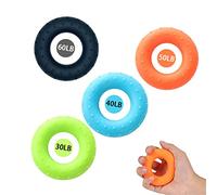 Lot de 4 entraîneurs d'avant-bras, de main, de doigts, de 30 à 60 lb, pour avant-bras, doigts et bras, anneaux en silicone pour entraînement musculaire, sport, escalade, fitness