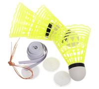 Entraîneur de Badminton à Rebond Solo, Corde Élastique Jaune pour Maison | Faux Nylon, Retour Continu, Pratique en Solo, pour Joueurs Avancés et Passionnés