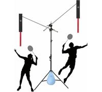 Entraîneur de badminton réglable - Outil d'auto-entraînement pour exercices sur pied - Amélioration des compétences et de la technique