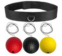 Entraîneur De Ballon De Boxe - Bandeau Reaction Speed Reflex Ball | Outil D'entraînement Ďe Coordination PU, Kit D'entraînement Đe Boxe Réflexe Élastique Réglable, Développement D́e La Coordination