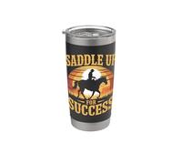 Entraîneur de cheval en selle pour réussir Gobelet isotherme en acier inoxydable double paroi