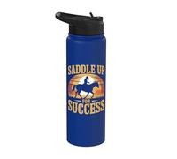 Entraîneur de cheval en selle pour réussir Stainless Steel Insulated Water Bottle