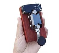 Entraîneur de code morse, télégraphe CW professionnel, bouton droit, avec rappel sonore et lumineux, prise 3,5 mm, buzzer pour les débutants, pour l'enseignement physique, la communication par code