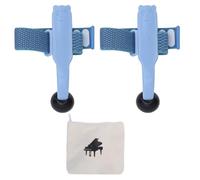 Entraîneur de Doigts de Piano Support Fort Aide à la Position des Mains en Caoutchouc de Qualité Alimentaire pour Enfants Accessoire de Pratique du Piano Paquet de 2 avec Sac de (Bleue)