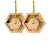 Entraîneur De Force Des Doigts, Entraîneur De Force D'-bras En Bois Hexagonal, Entraneur De Poignée D'escalade De Planche Suspendue, Équipement D'exercice De Main, Outil D'entraînement De Touche