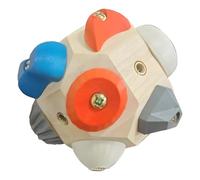 Entraîneur de force pour les doigts, outil de texture d'escalade 3D portable, construction en bois fixe à vis et plastique, design multi-facettes, 10,9 x 10,9 cm pour salle de sport et entraînement à