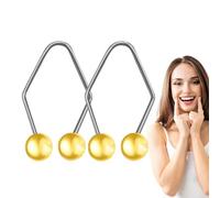 Entraîneur de fossettes | 2 exercices de sourire en acier inoxydable | Confortable à porter | Outil d'entraînement naturel pour l'entraînement musculaire du visage