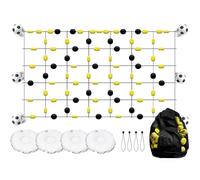 Entraîneur de gardien de but - 2 x 1,6 m/2,8 x 2 m - Déflecteur de rebond de football avec sac d'eau et sac de rangement, corde d'entraînement de football réflexe et d'agilité pour enfants et adultes