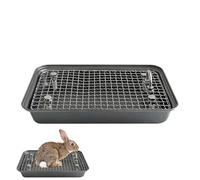 Entraîneur de litière de Lapin, bac à litière d'angle,Litter à litière de Furet Amovible - Entraîneur de Pot réutilisable, Cage de Lapin d'entraînement en Acier Inoxydable pour la Maison