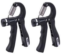 Entraîneur De Poignée Avec Résistance Réglable 5-60 Kg 2 Pièces Le Noir