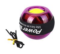 Entraîneur de poignet à LED, balle gyroscopique relaxante, outil de fitness musculaire de haute qualité (violet)