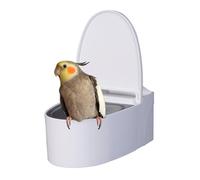 Entraîneur de pots pour oiseaux pour animaux de compagnie - Toilettes murales pour outils d'entraînement pour pot, bol d'alimentation de montage adhésif, panier alimentaire pour perroquets, perroquets