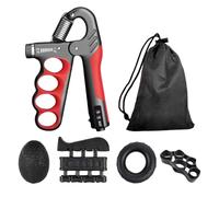 Entraîneur de préhension multifonctionnel - Renforceurs de doigts portables, exercices de main, niveaux de résistance réglables, sac de transport pratique | Kit de force de préhension pour