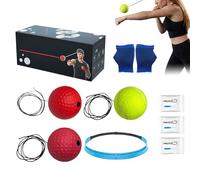 Entraîneur de réaction de perçage - Bandeau en silicone avec boule de réflexe de boxe, ajustement confortable et ergonomique, dispositif d'exercice résistant, outil de fitness portable compact | Pa