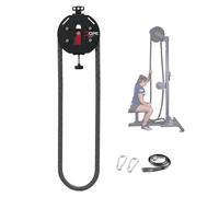 Entraîneur De Résistance Full-Body, Simulateur De Corde Sans Fin Machine À Grimper À La Corde Avec Résistance Réglable Équipement De Gym Domestique Pour Prise Bras Dos Et Coordination(Red)