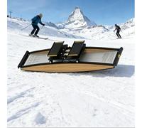 Entraîneur de ski avec bâtons et tapis, charge maximale de 150 kg, résistance réglable pour débutants, renforcement du bas du dos