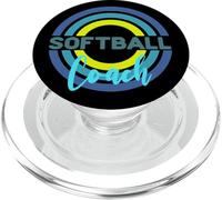 Entraîneur de softball avec cercles de softball modernes PopSockets PopGrip pour MagSafe