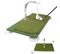 Entraîneur de Swing de Golf - Équipement d'entraînement de Golf avec 5 réglages de Hauteur - Simulateur d'entraînement de Fer et de Club à la Maison et à l'intérieur - Tapis d'entraînement Portable