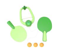 Entraîneur de tennis de table - Kit d'entraînement réglable de 25,4 cm - Appareil d'entraînement de tennis de table ABS - Kit de jeu portable avec 3 balles et 2 raquettes pour le plaisir familial en