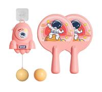 Entraîneur de tennis de table portable pour - Kit de pong suspendu - 2 pagaies et 2 balles avec crochets pour cadre de porte - Outil d'entraînement réglable en hauteur pour la coordination et